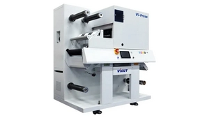 طابعة استيكرات ديجيتال رول 13 إنش بألوان CMYK + أبيض، ViPress
