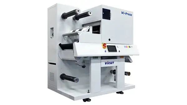 طابعة استيكرات ديجيتال رول 13 إنش بألوان CMYK + أبيض، ViPress