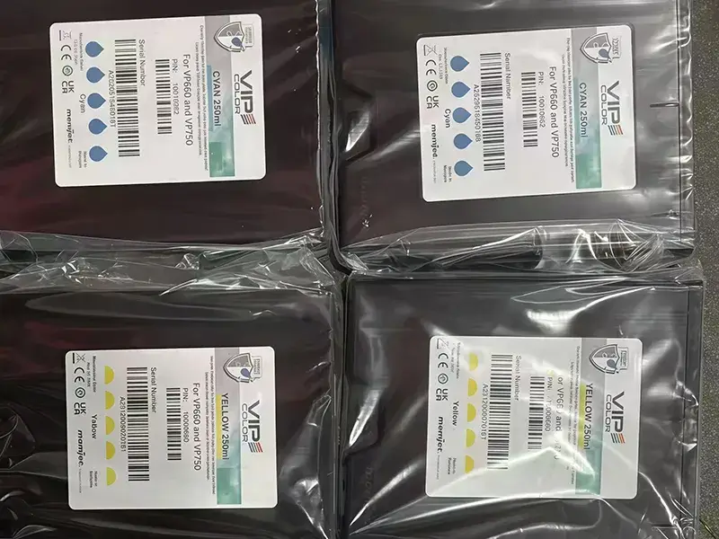 خراطيش حبر طابعة الملصقات سعة 200 مل (CMYK)